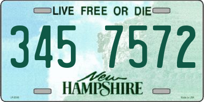 NH license plate 3457572