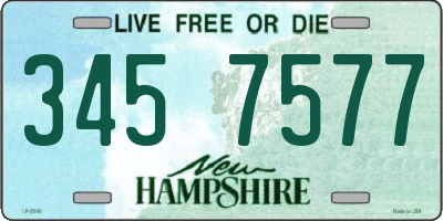 NH license plate 3457577