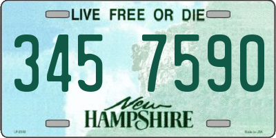 NH license plate 3457590