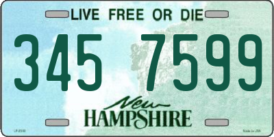 NH license plate 3457599