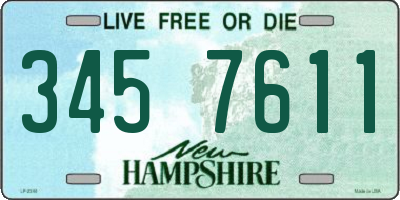NH license plate 3457611