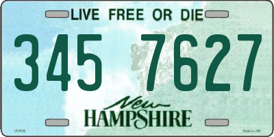 NH license plate 3457627