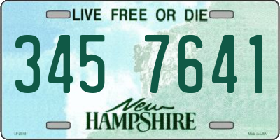 NH license plate 3457641
