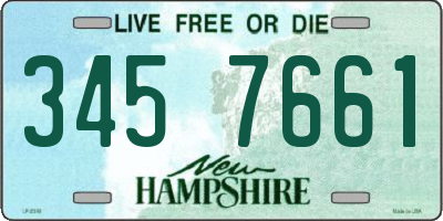 NH license plate 3457661