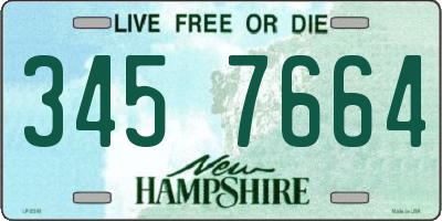 NH license plate 3457664