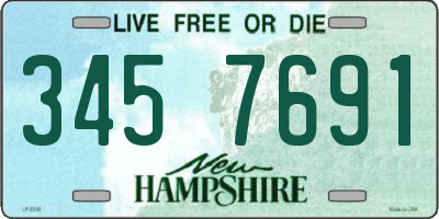 NH license plate 3457691