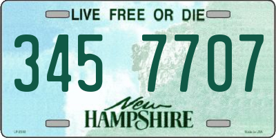 NH license plate 3457707