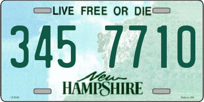 NH license plate 3457710
