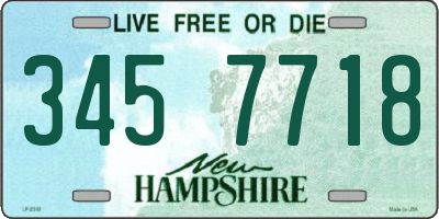 NH license plate 3457718