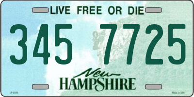 NH license plate 3457725