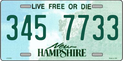 NH license plate 3457733