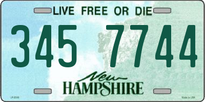 NH license plate 3457744