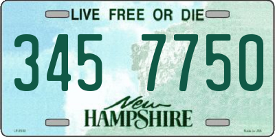 NH license plate 3457750