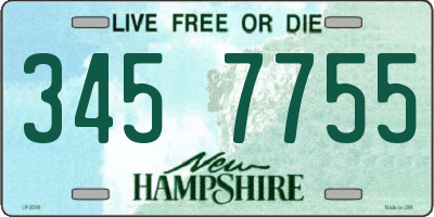 NH license plate 3457755