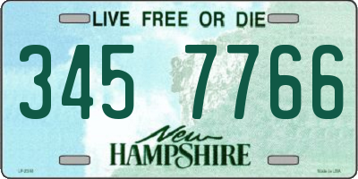 NH license plate 3457766