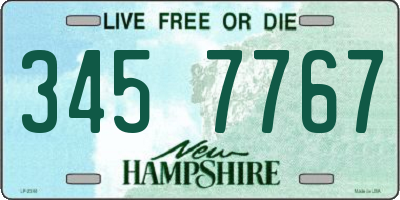 NH license plate 3457767