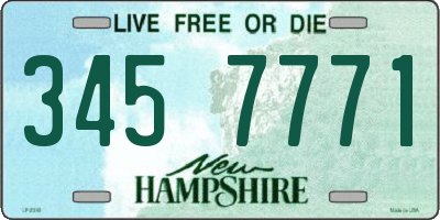 NH license plate 3457771