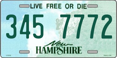 NH license plate 3457772