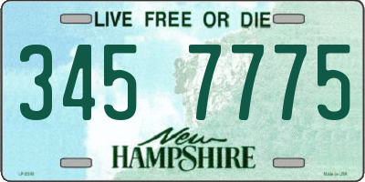 NH license plate 3457775