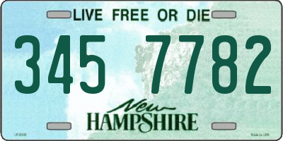 NH license plate 3457782