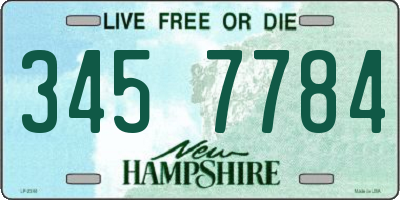 NH license plate 3457784