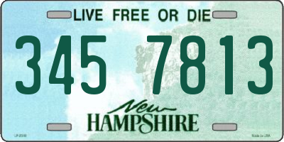 NH license plate 3457813