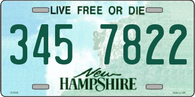 NH license plate 3457822