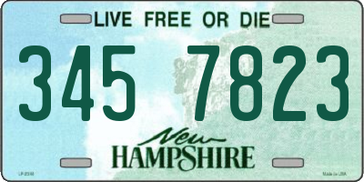 NH license plate 3457823