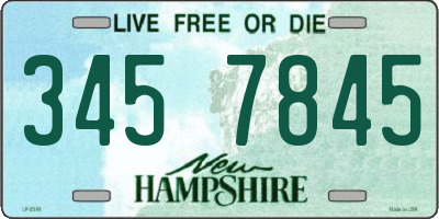 NH license plate 3457845