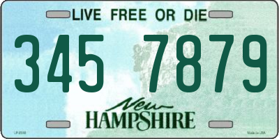 NH license plate 3457879