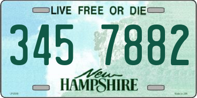 NH license plate 3457882