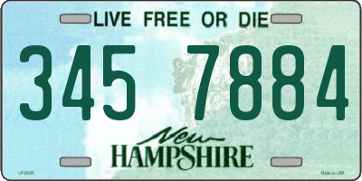 NH license plate 3457884