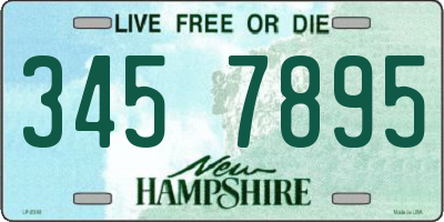 NH license plate 3457895