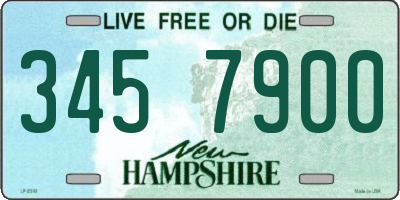NH license plate 3457900