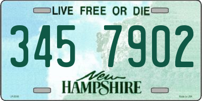 NH license plate 3457902