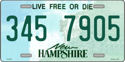 NH license plate 3457905