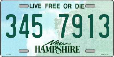 NH license plate 3457913
