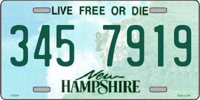 NH license plate 3457919