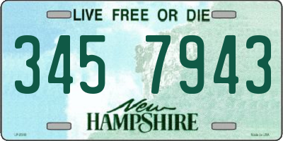 NH license plate 3457943