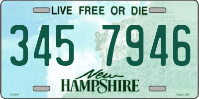 NH license plate 3457946