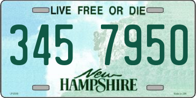 NH license plate 3457950