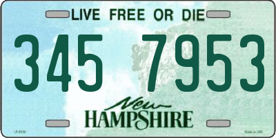 NH license plate 3457953