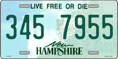 NH license plate 3457955