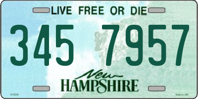 NH license plate 3457957