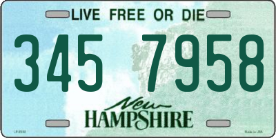 NH license plate 3457958
