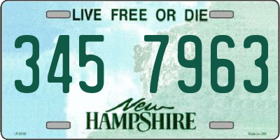 NH license plate 3457963