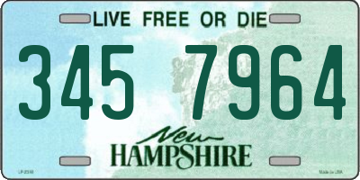 NH license plate 3457964