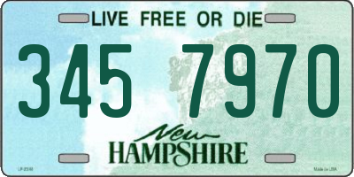 NH license plate 3457970