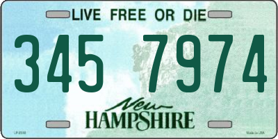NH license plate 3457974