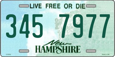 NH license plate 3457977